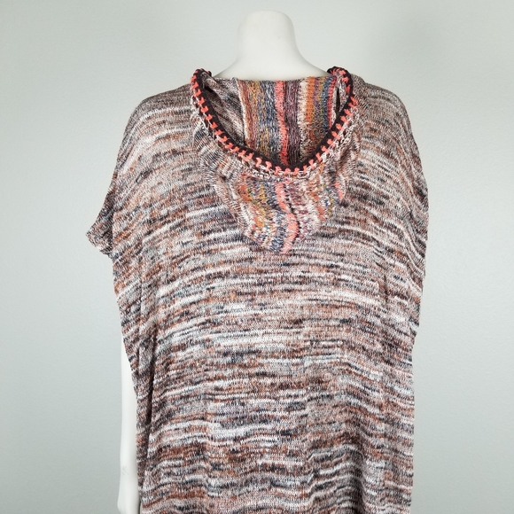 Free People Festival Lagenlook Jungle Heat Hood Tiger Fringe Cardigan Size XS - Picture 8 of 12